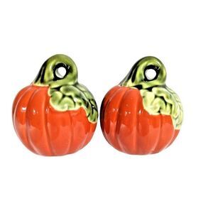 Harvest Pumpkin Salt and Pepper Shakers Serving Ware Fall Holiday Kitchen NEW